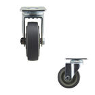 4In Gray TPR Top Plate Swivel Medium Duty Casters For Medical Bed