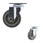 4In Gray TPR Top Plate Swivel Medium Duty Casters For Medical Bed