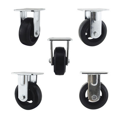 OEM 125mm Heavy Duty Casters 200kg Capacity Fixed Plate Caster Wheel Manufacturer