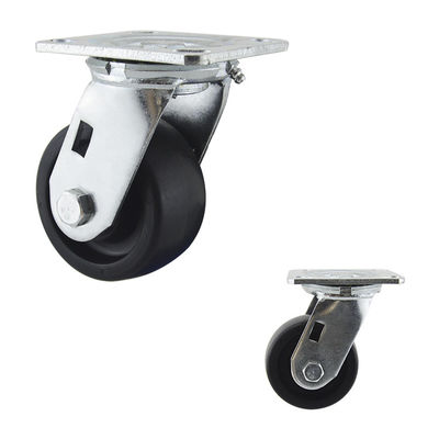 4 Inch Black Solid PP Wheel Swivel Plate Heavy Duty Casters