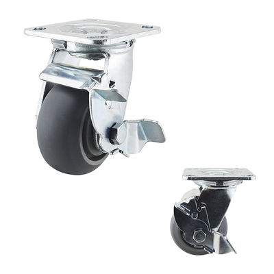 100mm soft Thermoplastic Rubber Heavy Duty Lockable Casters
