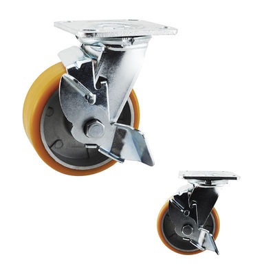 Aluminium  5 Inch Side Lock Heavy Duty Casters With Ball Bearing
