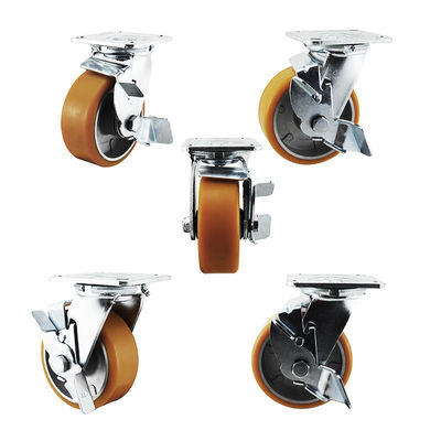 Aluminium  5 Inch Side Lock Heavy Duty Casters With Ball Bearing