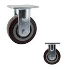 Red 230kg PU Fixed Plate 125mm  Heavy Duty Casters