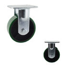 400kg Iron PU Fixed Plate  5 Inch Swivel Casters Double Ball Bearing