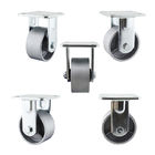 100mm  200kg Silver Cast Iron Rigid Caster Wheels For Table Furniture