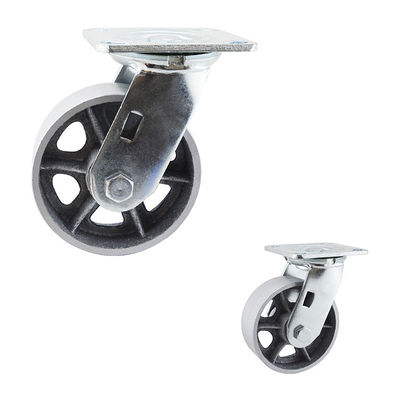 5 Inch Hollow Core Iron Swivel Plate Industrial Caster Wheels