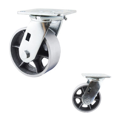 5 Inch Hollow Core Iron Swivel Plate Industrial Caster Wheels
