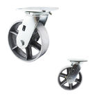 ISO9001 Flat Tread Swivel Plate 6 Inch Swivel Castor Wheels For Dolly 