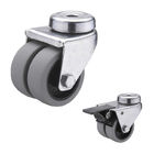 75MM Rotating 80kg Load Capacity Bolt Hole TPR Casters With Lock