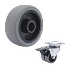 50MM Single Gray TPR 132LBS Load Capacity Rubber Casters