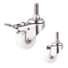 40mm 30kg Capacity Stainless Steel Fixed Plate  Nylon Trolley Wheel Caster