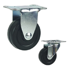 3 Inch 88LBS Capacity Fixed Plate Furniture Moving Castors , Replacement Bed Casters