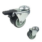 Top Plate 75mm Light Duty Casters For Flowerpot Stand