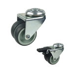 Light Duty Plate Mount Casters Smooth TPR Wheel Up To 144 Lbs Load Capacity 2-4 Inch Diameter