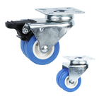 PVC 154lbs Loading 50mm Threaded Stem Casters With Brakes For Washing Machines