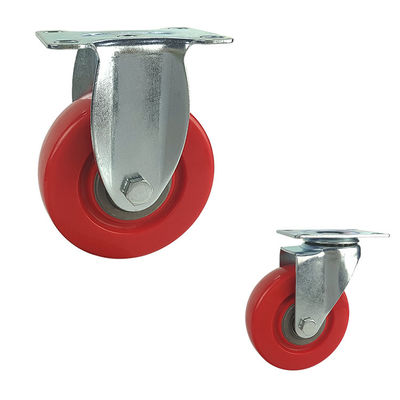 4" Red 198LBS Medium Duty Casters Double Ball Bearing