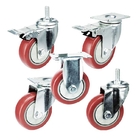 100mm Red Wheel Swivel Plate Pvc Anti Entanglement Medium Duty Casters Manufacturers China