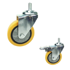 5 Inch Rigid Plate Floor Protecting Ball Bearing PU Trolley Casters