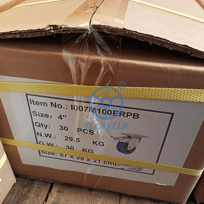 5 Inch 200kg Capacity Threaded Stem  Casters With Roller Bearing