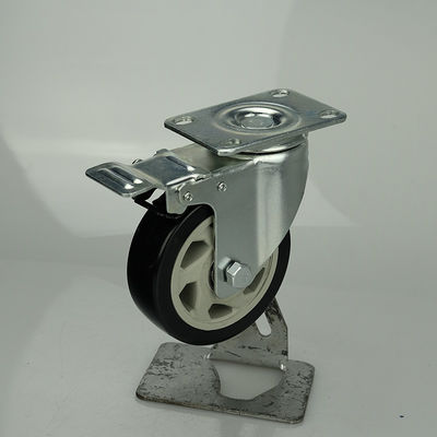Black Floor Protecting PVC 6 Inch Swivel Caster Wheels