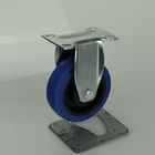 198LBS Capacity 5 Inch Soft Wheel Blue TPR Directional Silent Trolley Wheel