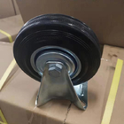 220lbs Rubber Caster Wheel With 160mm Diameter Swivel Plate Castors