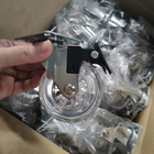 50mm Transparent Furniture Casters For Threaded Stem Chrome Painted Soft Castors Swivel With Lock