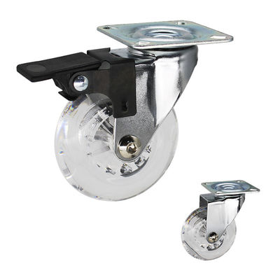 M11x22mm Grip Ring Stem Stem Swivel Silent Pu Wheel Soft Twin Wheel Chair Casters