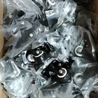 2" Black Wheel PVC Light Duty Casters Bolt Hole Swivel Head For Furniture