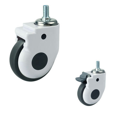 3" 4" 5" Medical Casters OEM Threaded Stem Silent Hospital Bed Castors With Nylon Brake