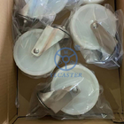 125mm SS Casters With Double Brake Threaded Stem White Nylon Casters OEM
