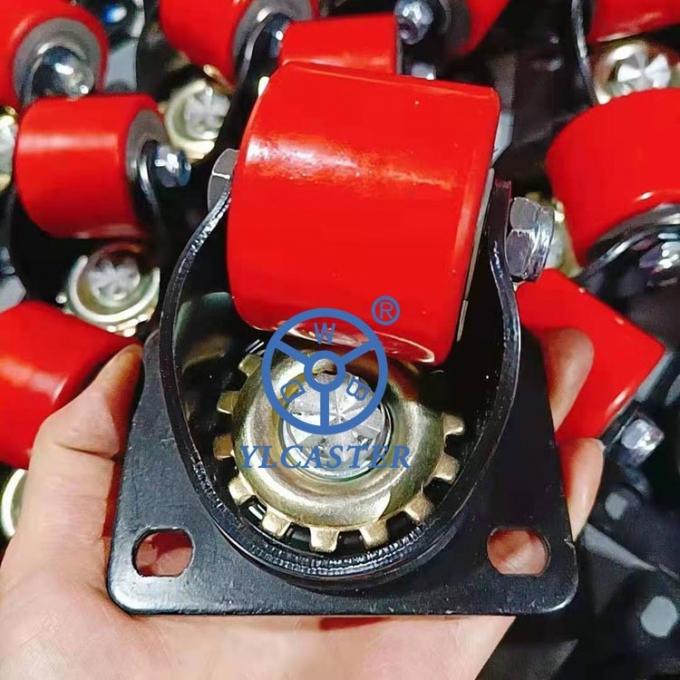 2 Inch Heavy Duty Iron PU Low Profile Casters High Quality Machine Caster Wheels 0