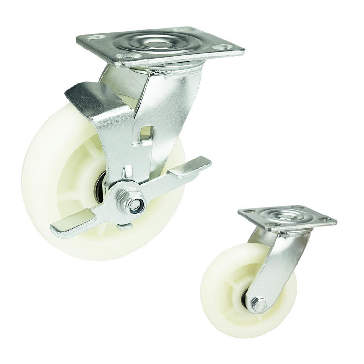 280kg Loading Heavy Duty Ball Bearing Wheels , 6 Inch Heavy Duty Swivel