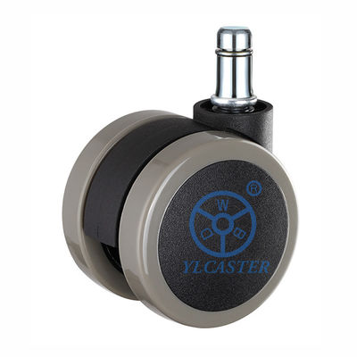 M11x22mm Grip Ring Stem Stem Swivel Silent Pu Wheel Soft  Twin Wheel Chair Casters