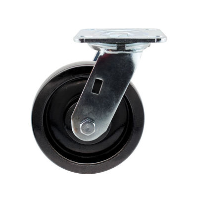 100mm Black Glass Nylon Trolley Wheels Waterproof Fixed Type Heavy Duty Industrial Caster Wheels