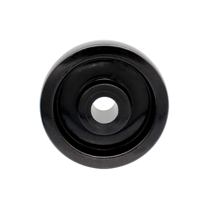 Swivel Plate Heavy Duty Casters Trolley Wheels With Side Lock 125x50mm Black Hard Glass Filled Nylon Wheel