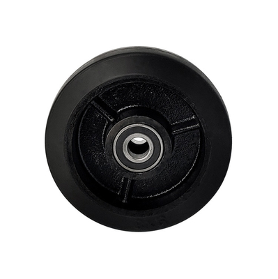  Industrial Heavy Duty Casters Wheels 125x50mm 440LBS Black Rubber Wheels Ball Bearing Fixed Type