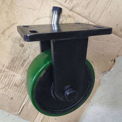 buy 6x3 inch Wide Caster Wheel 3300lbs Super Heavy Duty Casters Green Iron PU OEM online manufacturer