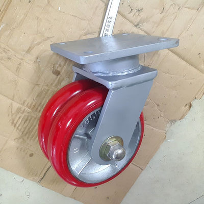 buy 10x2inch PU Ultra Heavy Duty Wheels 6600lbs Swivel Industrial Casters Double Wheel online manufacturer