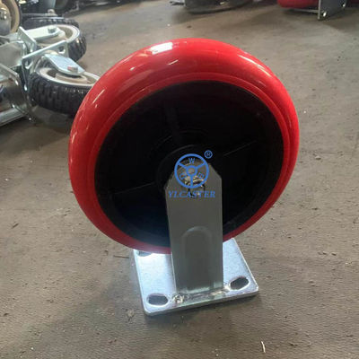 buy Red Heavy Duty Casters 837lbs Load Capacity Ball Bearing Iron Wheel Center Zinc Painted online manufacturer