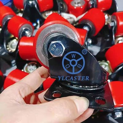 buy 2 Inch Heavy Duty Iron PU Low Profile Casters High Quality Machine Caster Wheels online manufacturer