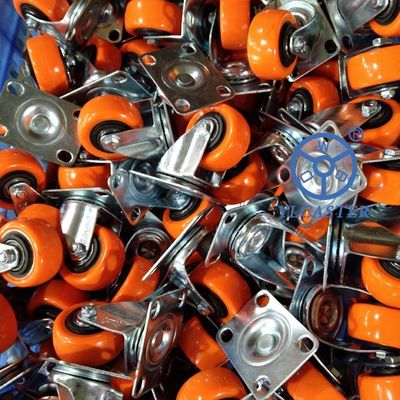 buy Light Duty Casters Zinc Plated Wheel Orange Industrial Caster Supplier online manufacturer
