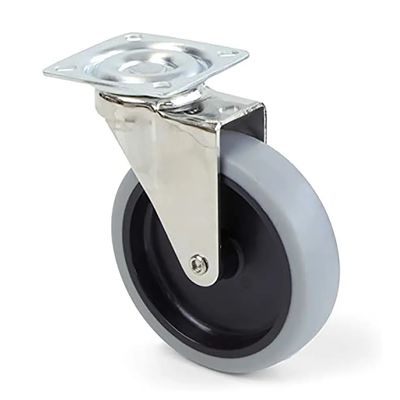 Ball Bearing Medium Duty Casters With 3-1/2 Inch Swivel Radius Zinc Plated Finish