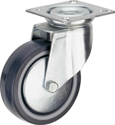 Industrial Swivel Casters With Plain Bearing / TPR Wheel