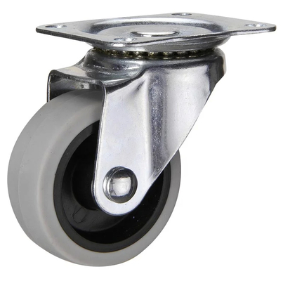Industrial Light Duty Casters Grey Smooth Wheel Tread Plastic Core Up To 144 Lbs