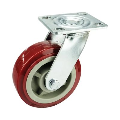 buy 837lbs Heavy Duty Casters With Iron Center Polyurethane Wheels Dual Ball Bearings online manufacturer