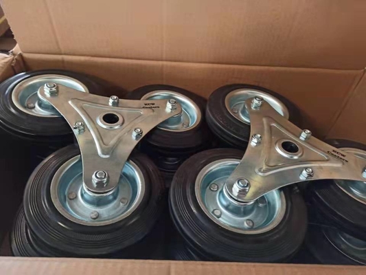 286lbs Loading Stair Climbing Trolley Wheels , 160mm Three Wheel Caster