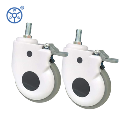 125mm Medical Bed Casters Stem Locking Anti - Winding Hospital