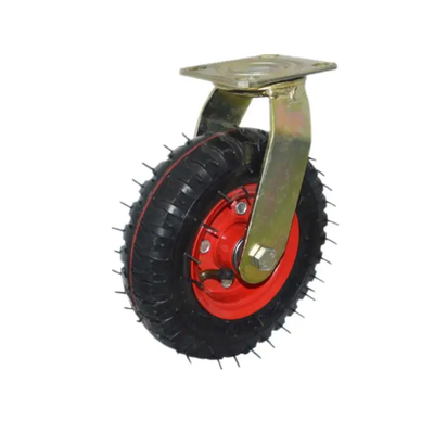 Steel Pneumatic Rubber Indoor Casters 5 Inch With Non Marking Tread For Light Applications